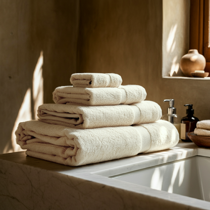 Flauschiges Finole Handtuch aus 100% ägyptischer Baumwolle, saugfähig und weich, mit 700 GSM für Luxuskomfort.