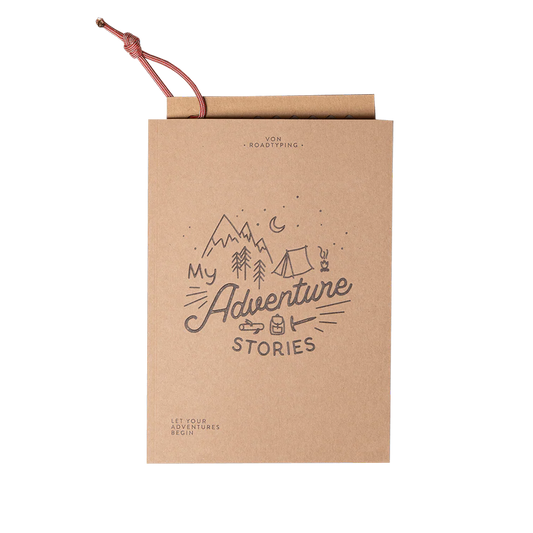 Roadtyping Reisetagebuch „My Adventure Stories“ mit Schablonen, nachhaltiges Notizbuch für unvergessliche Reiseerinnerungen