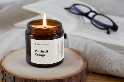 Nava Berlin | Orange + Patchouli Kerze – 100 % Bio-Sojawachs, handgemacht - Verdancia