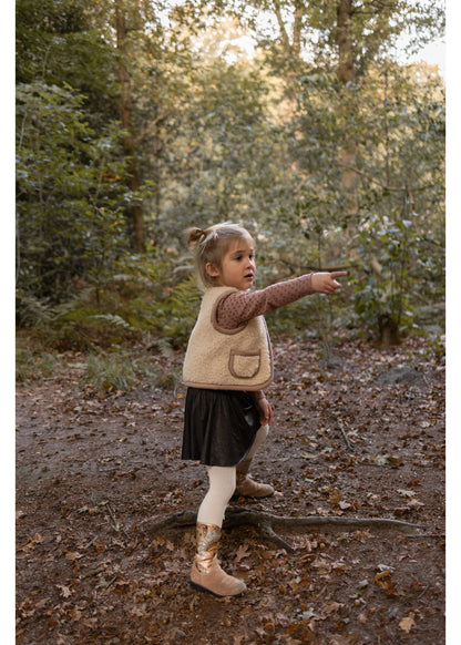 Kinder - Schafswollweste - Bodywarmer - Camel
